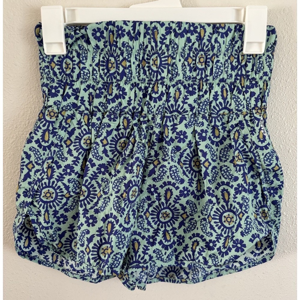 Free People FP Movement The Way Home Shorts Women's Sz S Turq Mint Combo